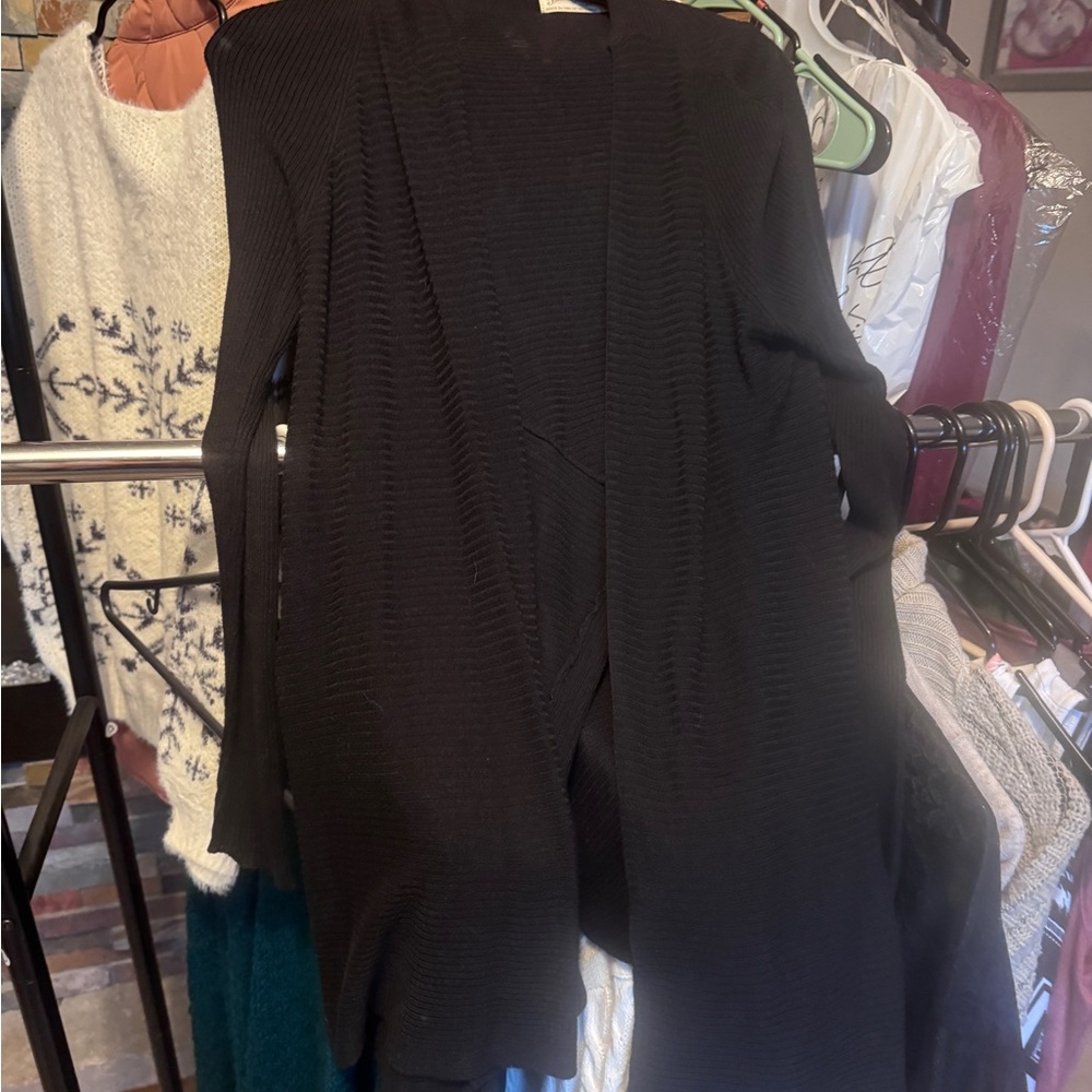 Faded Glory Black Ribbed Jumpsuit Romper